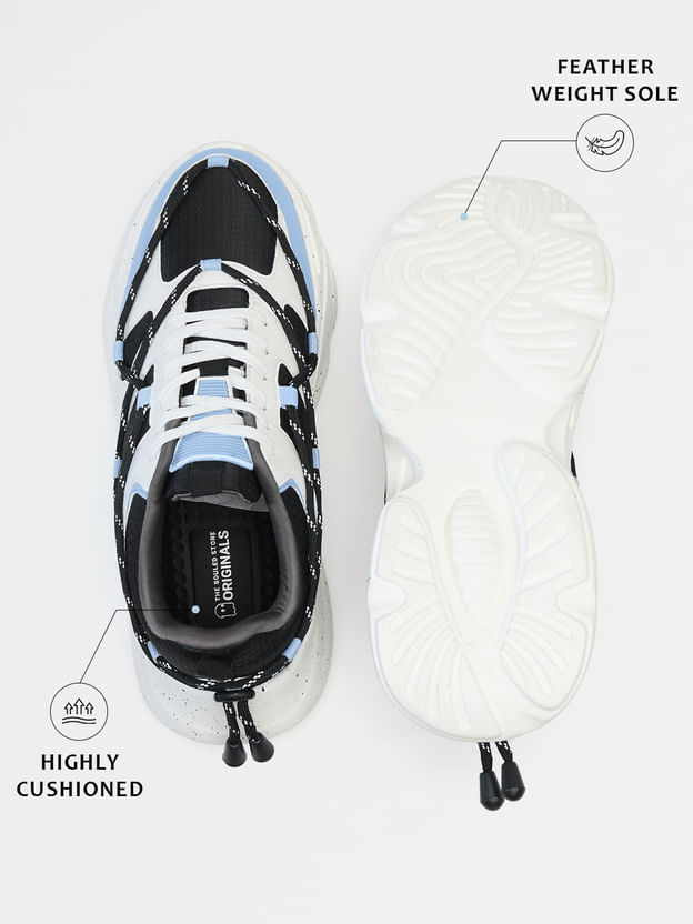 Souled: Swift Blue Men Low Top Sneakers - Image 3
