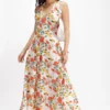 Riviera Citrus Halter Maxi Dress – Sunset Garden