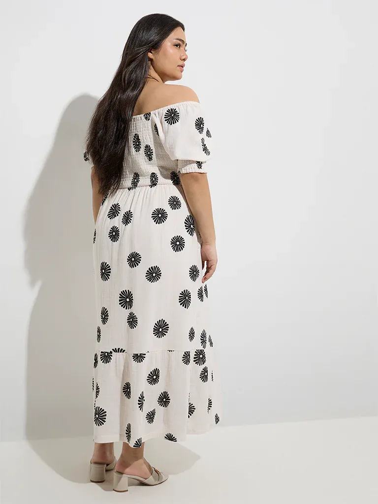 Sunset Riviera Off-Shoulder Maxi Dress – Plus Size Boho Luxe Edition - Image 4