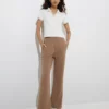 Women’s White Polo-Style T-Shirt with Contrast Trim