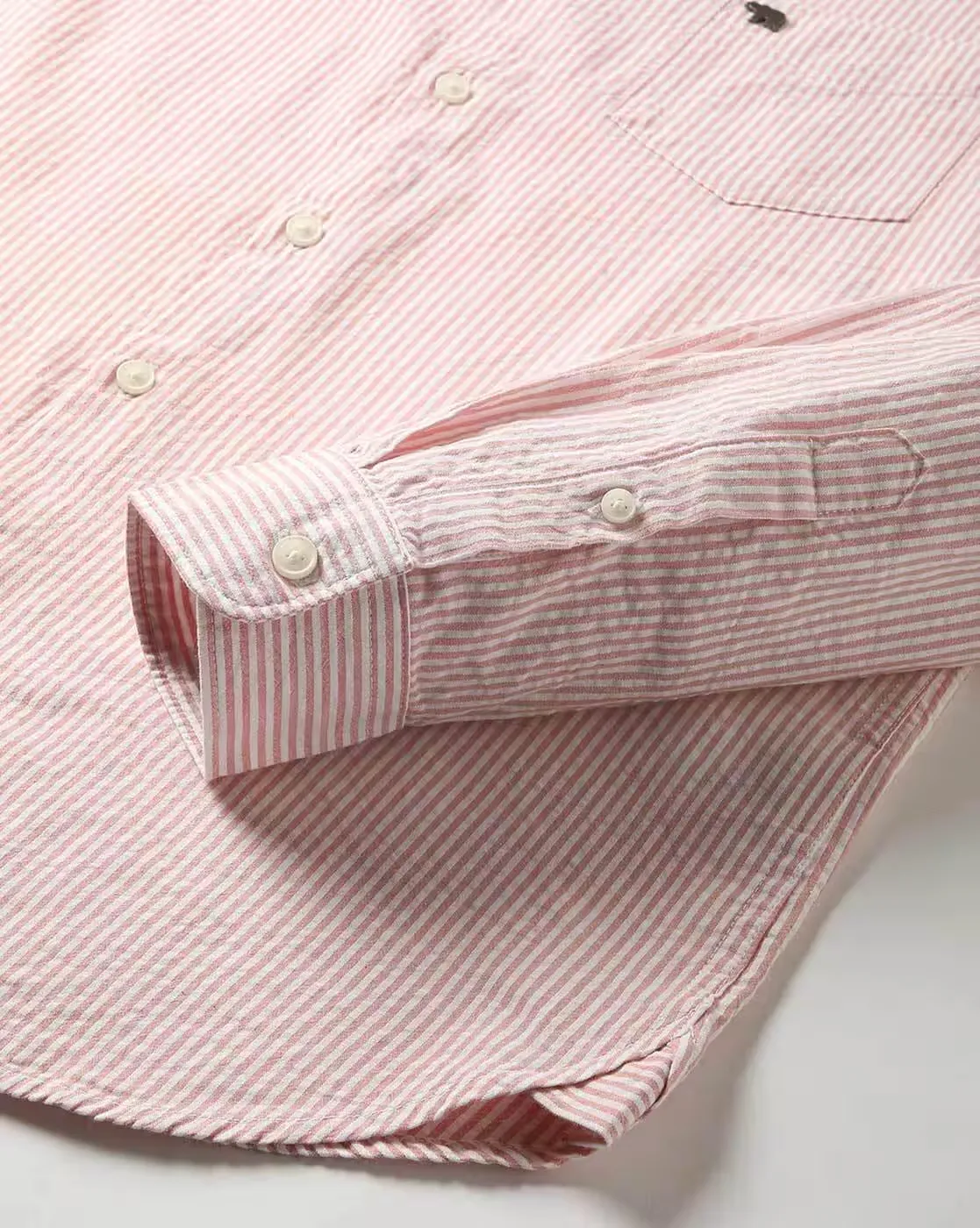 Pink Micro-Stripe Oxford Shirt — Crisp, Versatile, and Effortlessly Professional - Image 5