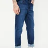 Midnight Harbor – Premium Dark Wash Cuffed Jeans