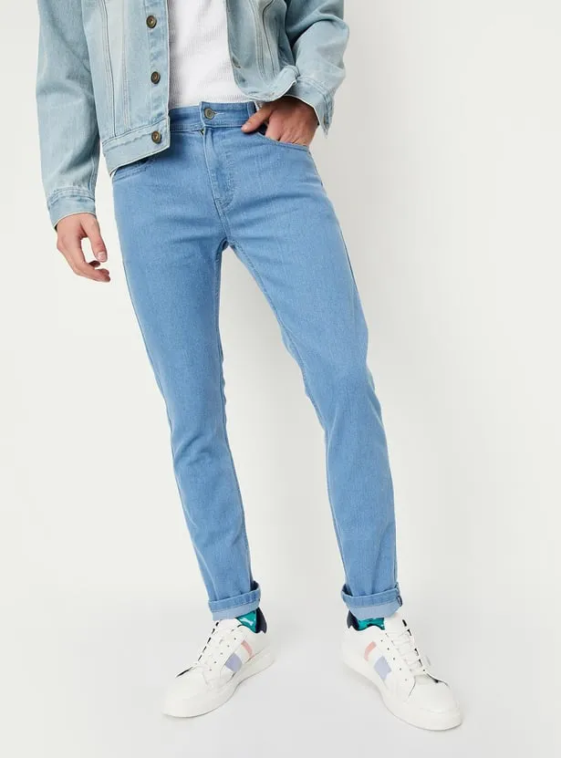 Pacific Blue – Slim Tapered Light Wash Jeans - Image 2
