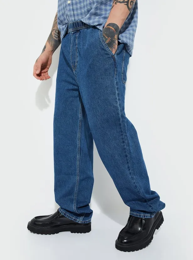 Wall Street Dark Blue Relaxed Fit Denim – US Trend Edition - Image 3