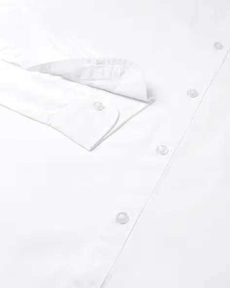 Classic White Relaxed-Collar Cotton Shirt — Effortless Style for Every Occasion - Image 4