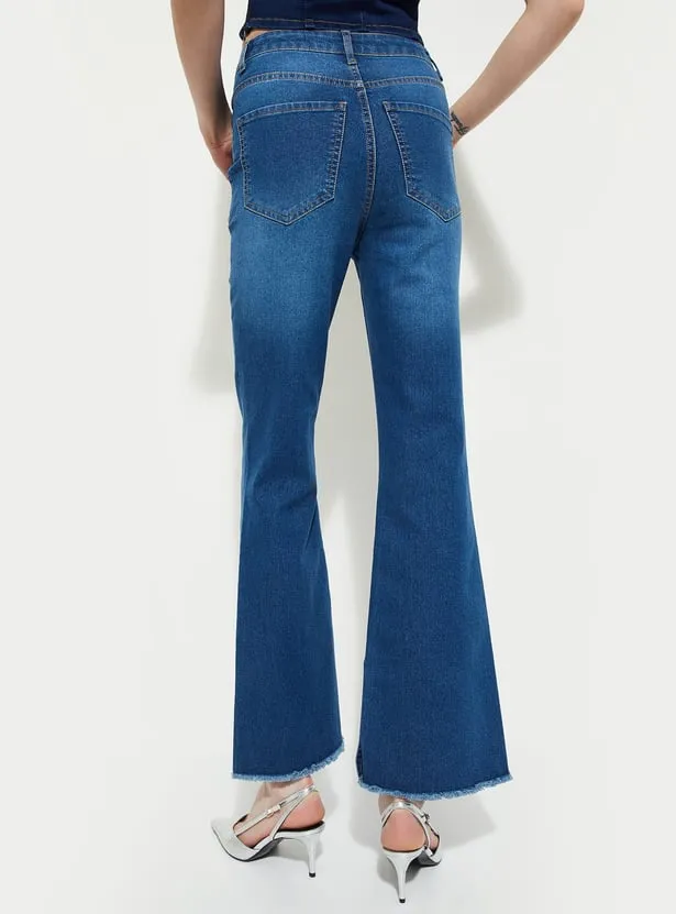 US Trend Mid-Blue Bootcut Women’s Jeans – High-Value Wardrobe Investment with Global Fashion Edge - Image 2