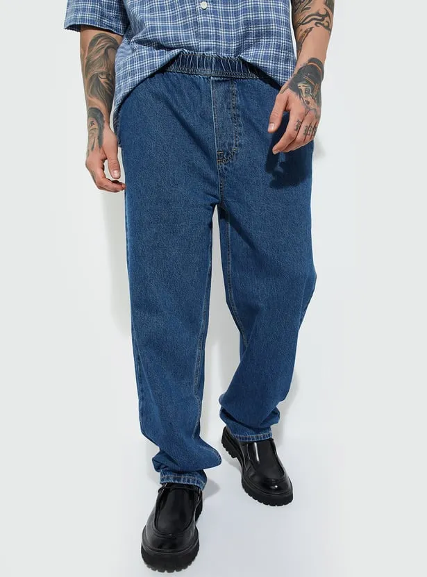 Wall Street Dark Blue Relaxed Fit Denim – US Trend Edition - Image 2