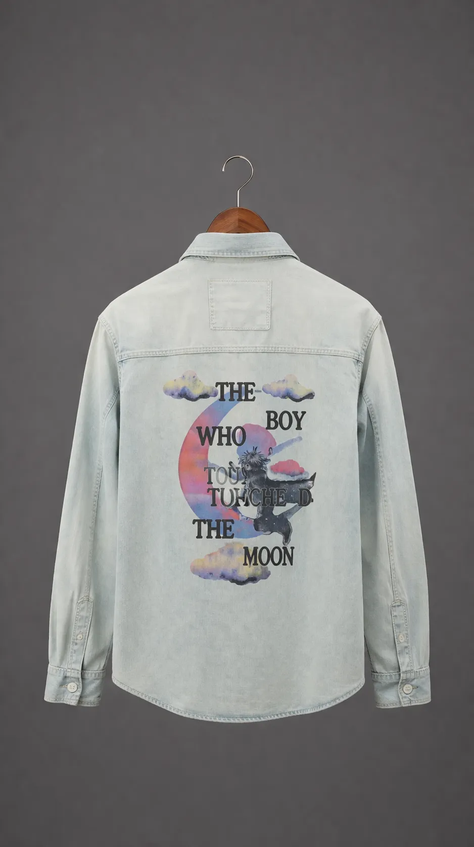 Boys Printed Casual Shirt – Trendy Moon Print Stylish Shirt - Image 2