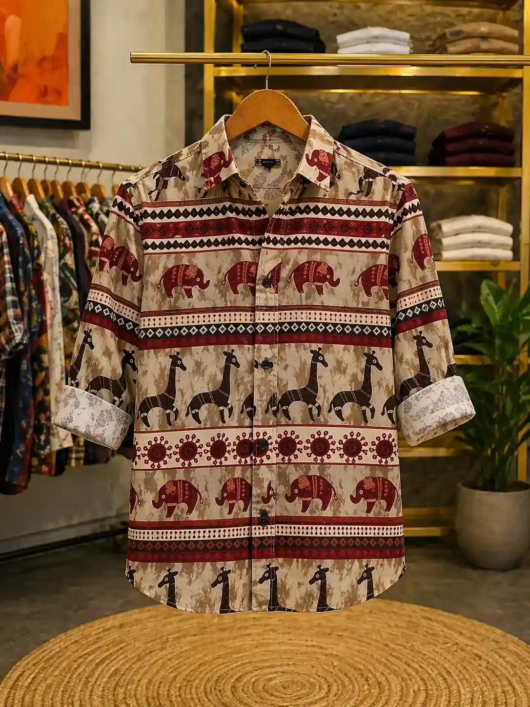 Men’s Trendy Animal Print Shirt – Premium Casual Statement Shirt