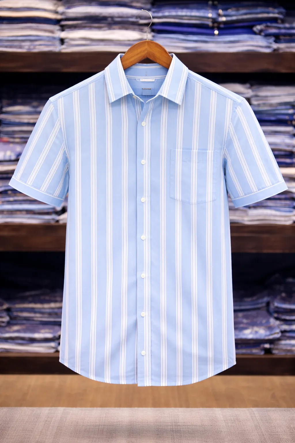 Men’s Premium White Striped Shirt – Half Sleeve Casual Wear - Image 2