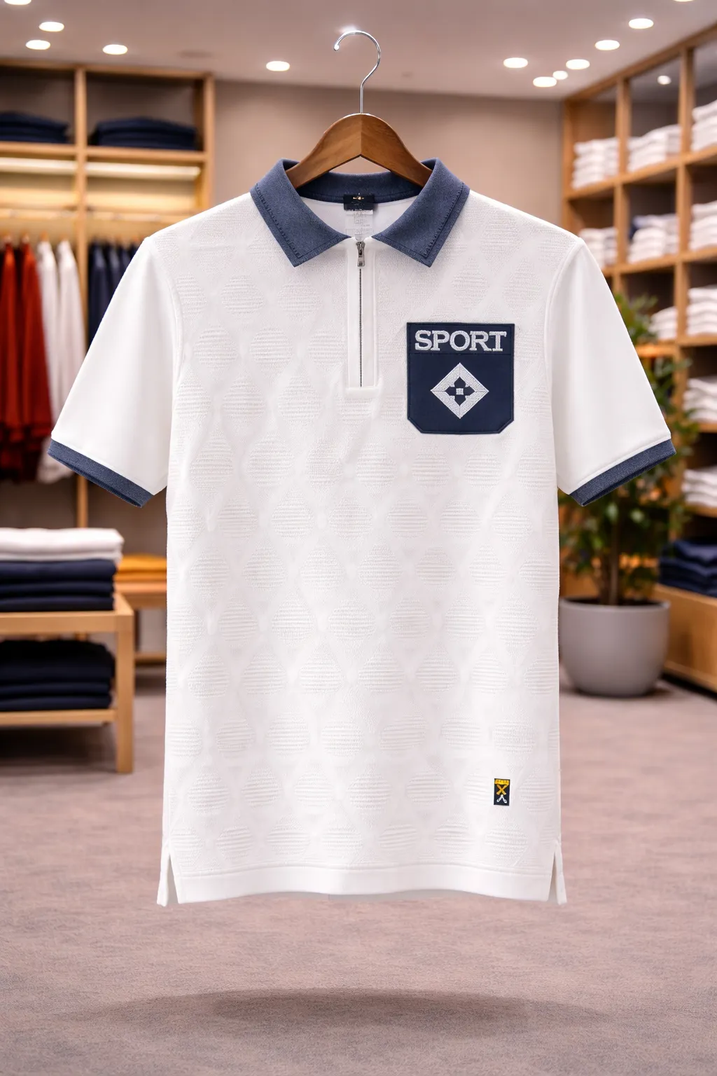 Men’s Premium Black Polo T-Shirt – Contrast Collar Sport Style Tee - Image 2