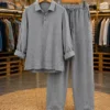 Men’s Premium Co-Ord Set – Ribbed Lounge T-Shirt & Relaxed Pants Set