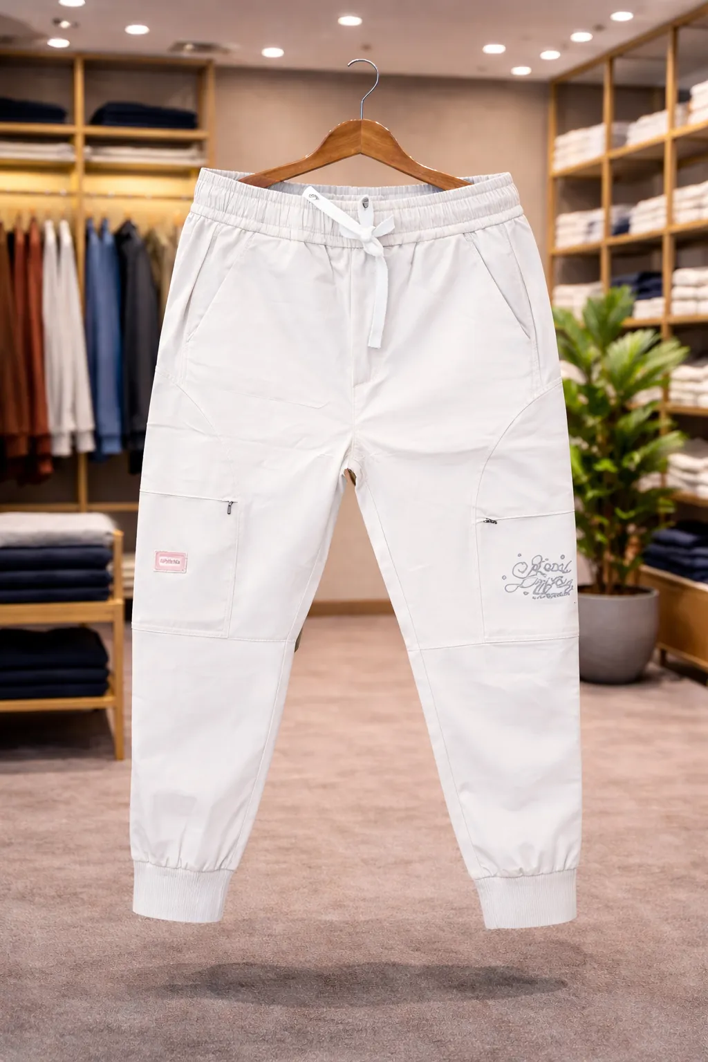 Men’s Utility Cargo Pants – Premium Comfort Fit with Drawstring Waist - Image 2