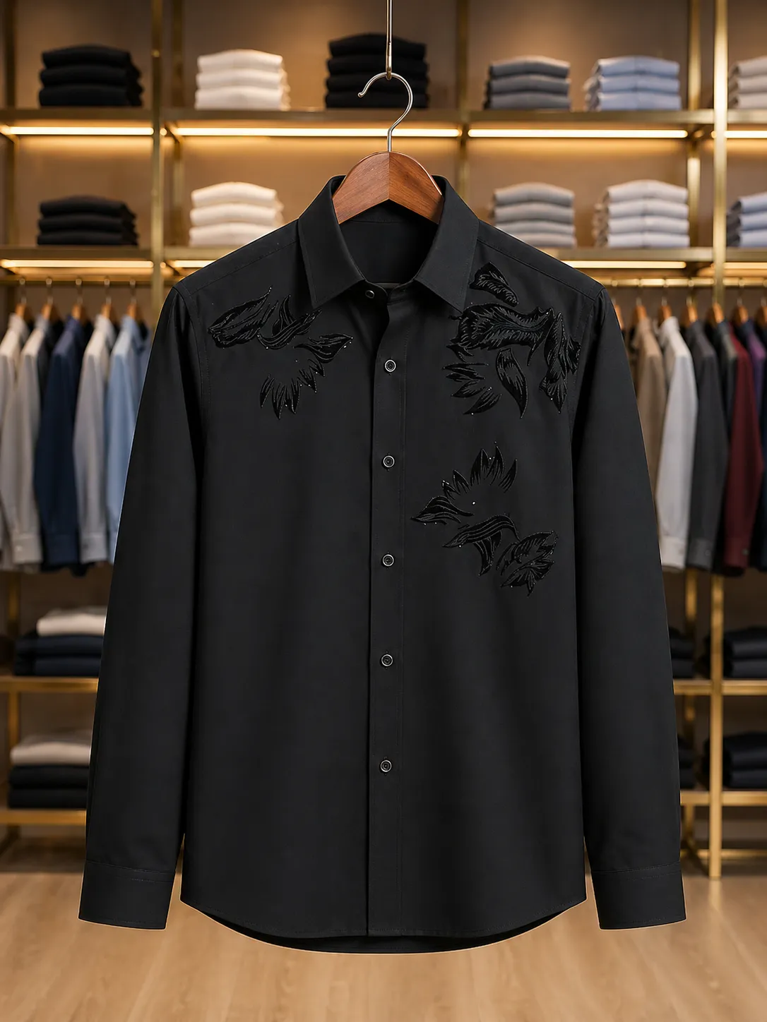 Men’s Premium Office Wear Shirt – Dark Grey Full Sleeve - Image 2