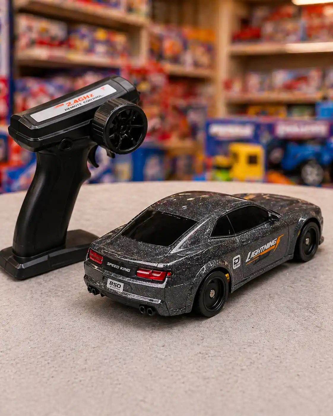 Remote Control Racing Sports Car – Lightning Black Beast Edition - Image 2