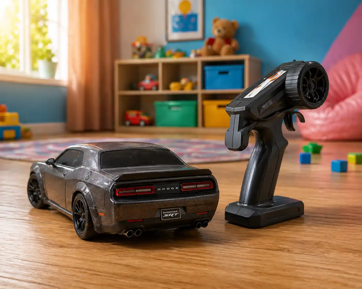 Premium RC Drift Car – Matte Black Muscle Street Edition - Image 2
