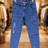 Men’s Premium Blue Denim Jeans – Modern Panel Design Statement Fit