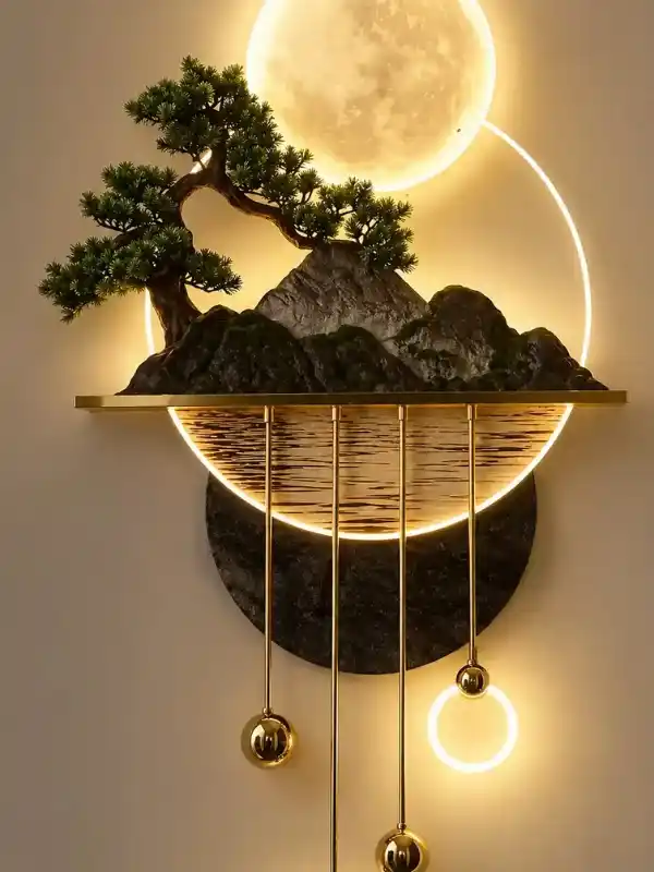 Premium Decorative Wall Light – Zen Moon Landscape Edition - Image 2