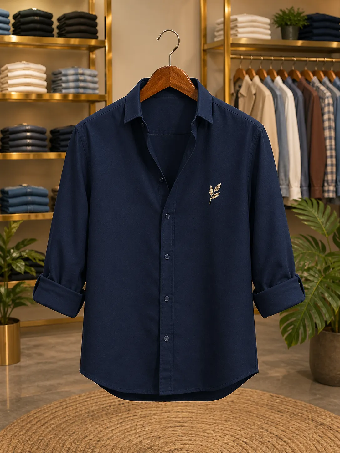 Men’s Classic Cream Solid Shirt – Premium Full Sleeve Casual - Image 2