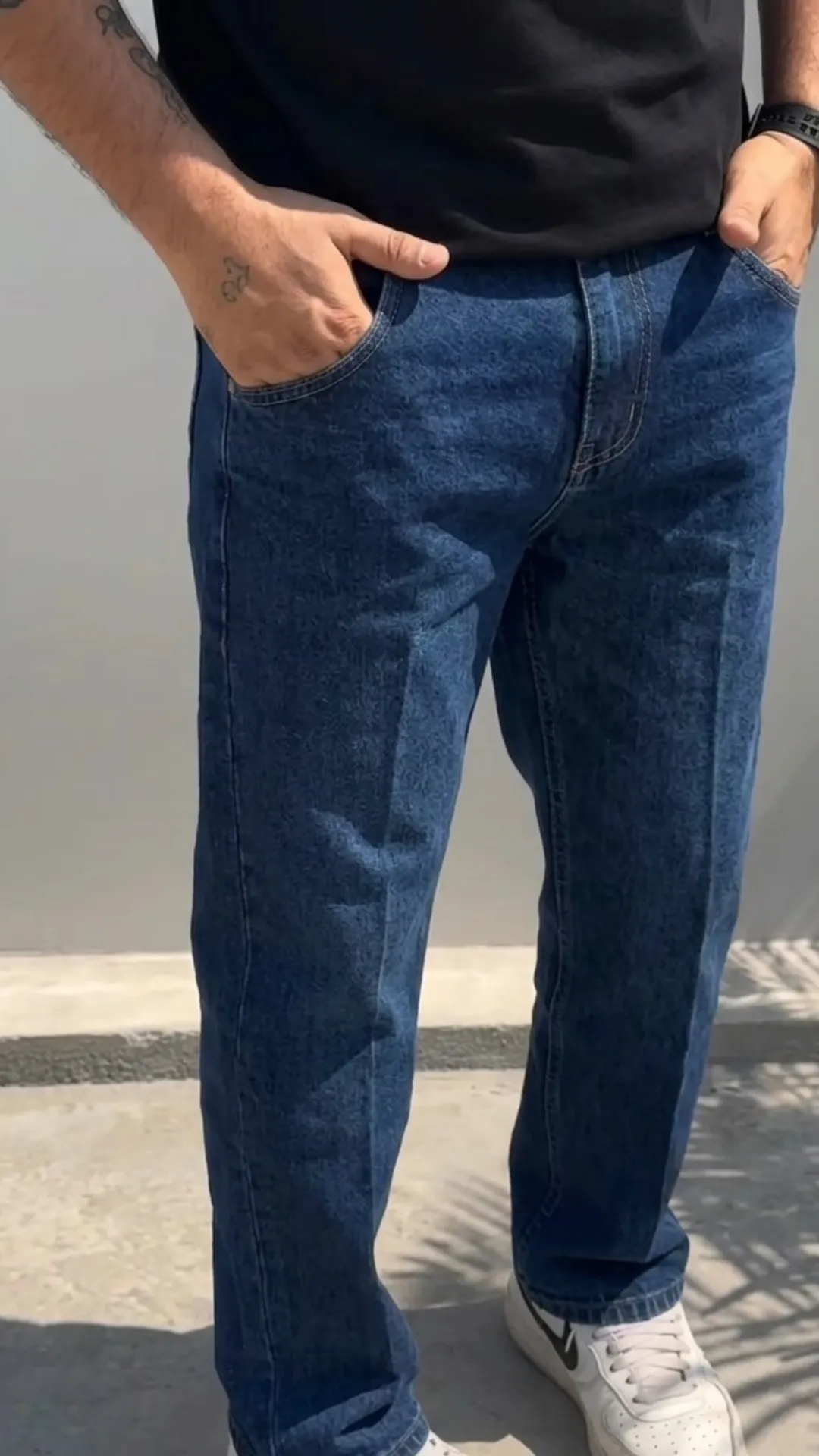 Men’s Light Blue Baggy Fit Jeans – Premium Loose Fit Denim Pants - Image 2
