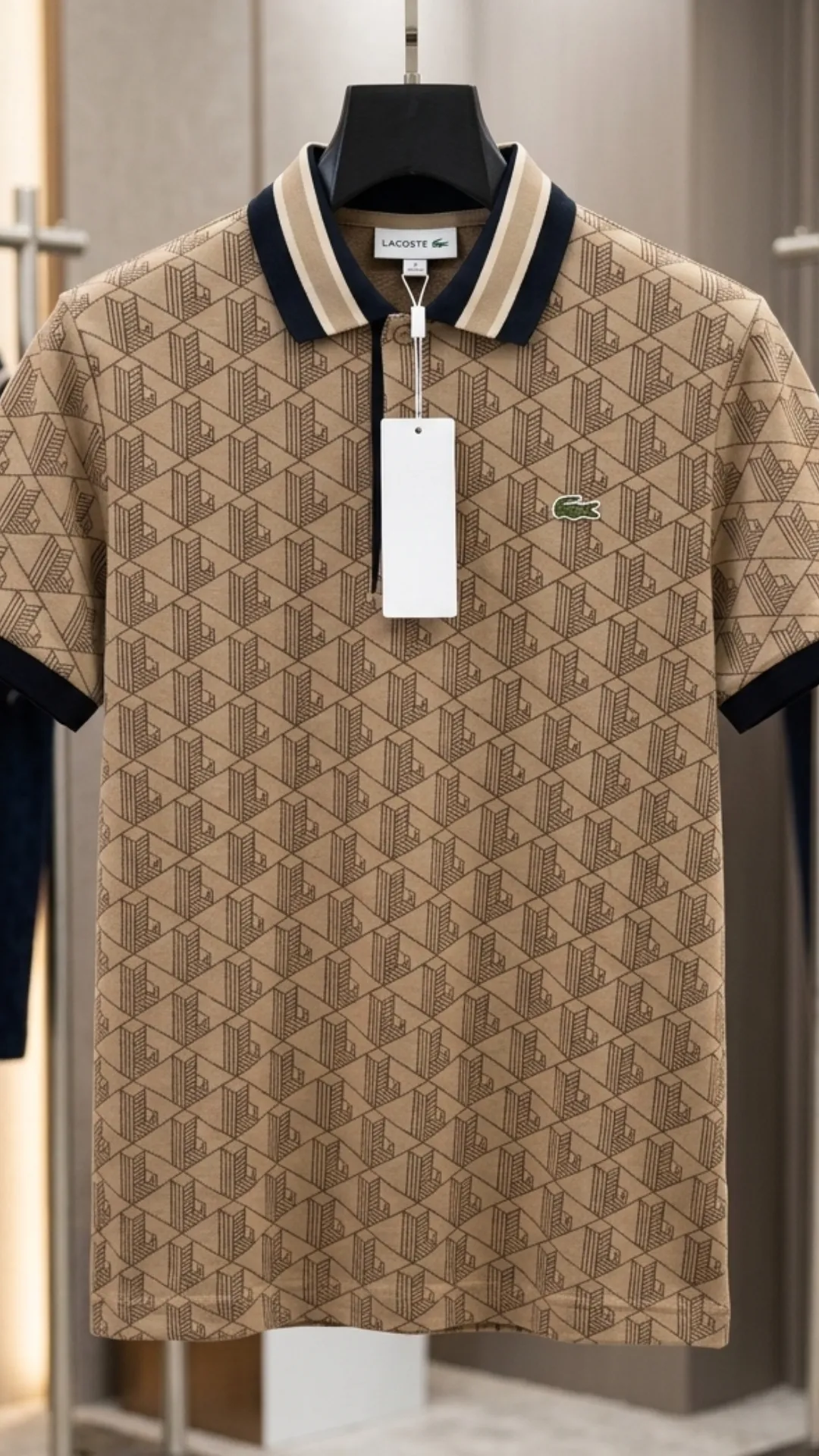 Men’s Premium Textured Polo T-Shirt – Stylish Patterned Casual Wear - Image 2