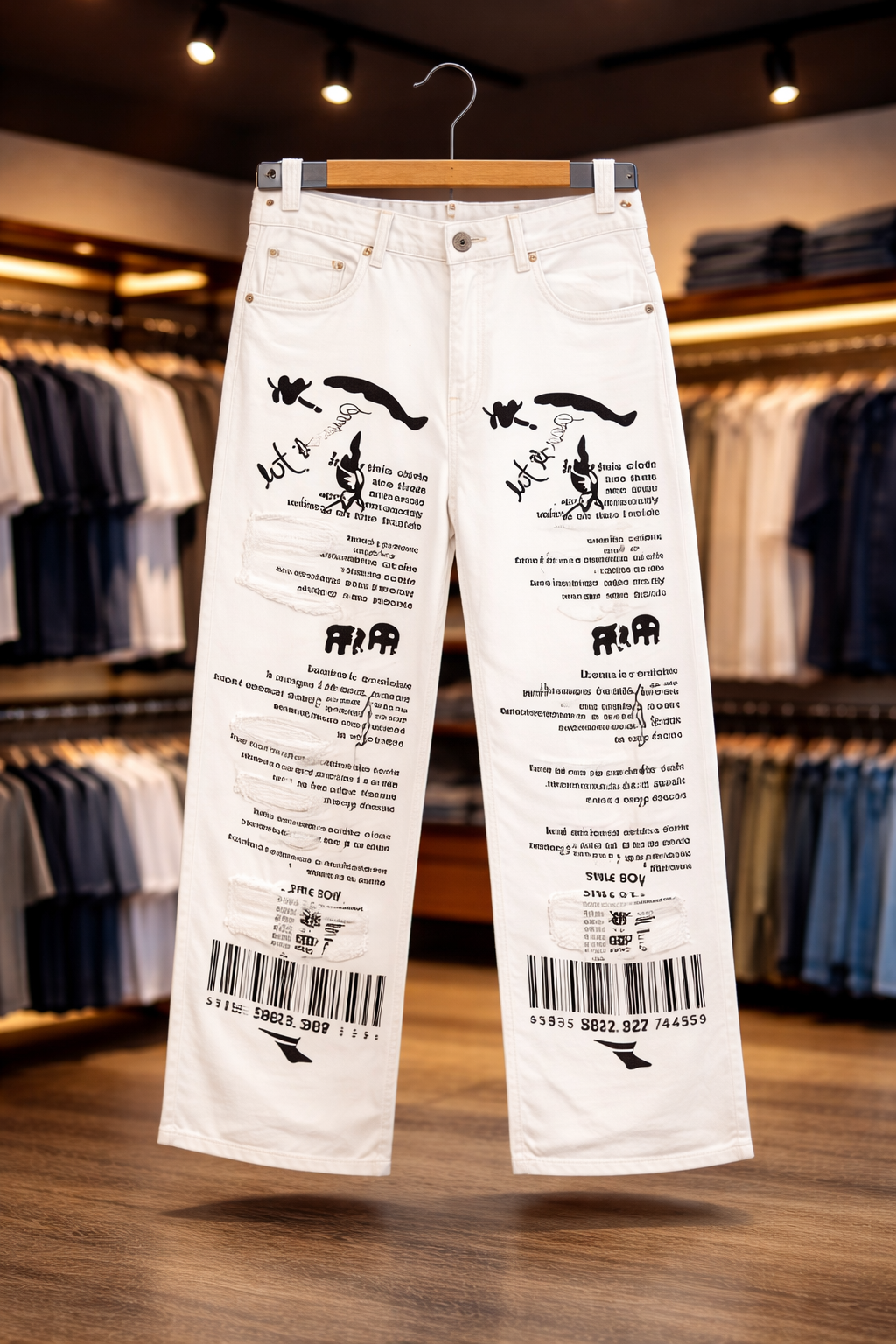 Men’s Classic Black Denim Jeans – Premium Washed Straight Fit - Image 2