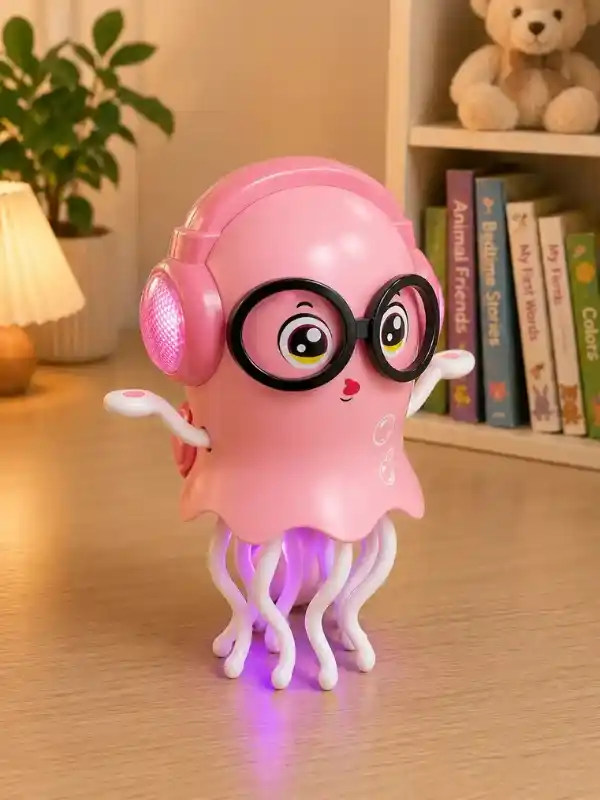 Cute Dancing Jellyfish Toy with Music & Lights – Kids Fun Musical Toy (Pink Edition) - Image 2