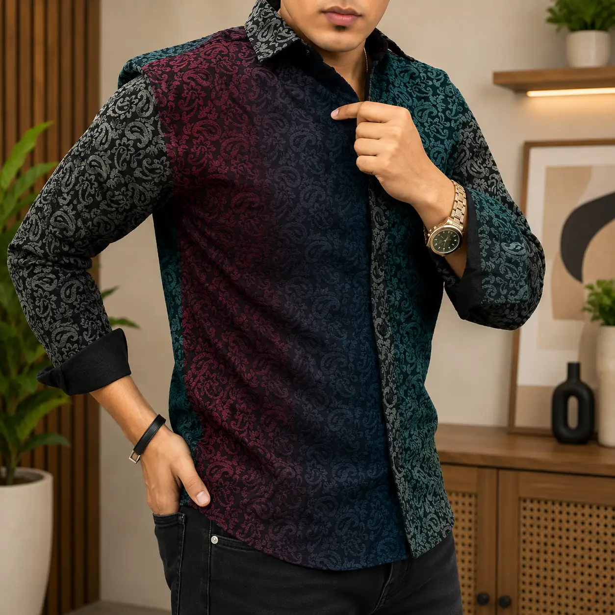 Men’s Premium Printed Casual Shirt | Trendy Full Sleeve Fashion Shirt | Stylish Party Wear Collection - Image 2