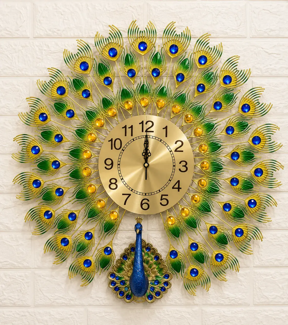 Luxury Peacock Designer Wall Clock