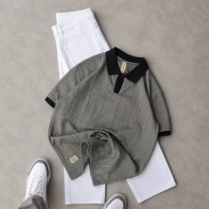 Men’s Textured Polo T-Shirt | Premium Casual Wear for Men | Stylish Summer Outfit