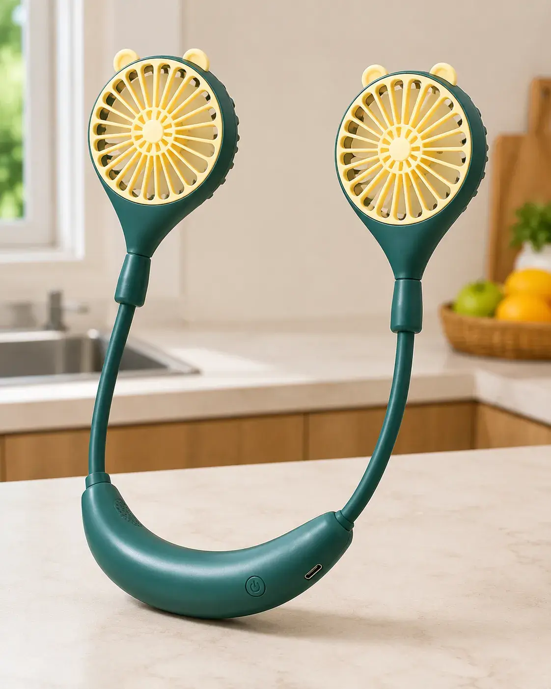 Portable Rechargeable Neck Fan – Hands-Free Cooling Comfort