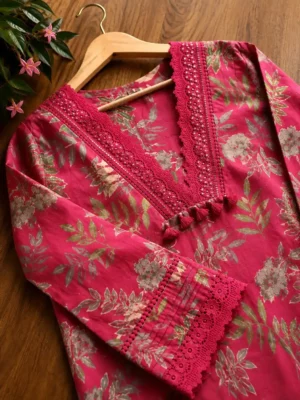 Women’s Floral Printed Kurti | Elegant Ethnic Wear Kurta for Women | Stylish Casual & Festive Outfit