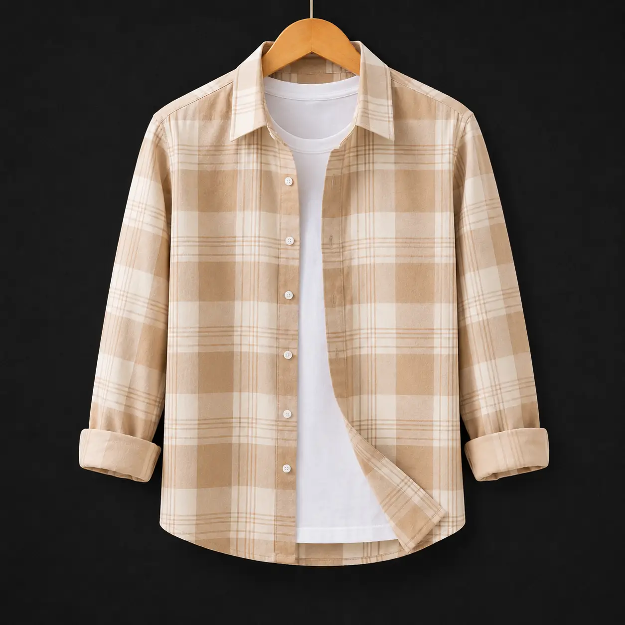 Trendy Light Blue Plaid Casual Wear Shirt - Image 5