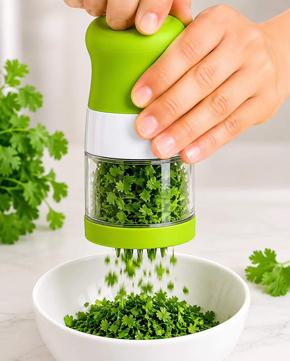 Manual Vegetable & Herb Chopper Cutter