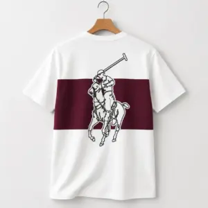 Men’s Color Block Polo Rider Graphic T-Shirt | Premium Cotton Blend Casual Wear | Trendy Streetwear Collection