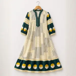 Women’s Printed Anarkali Maxi Dress | Ethnic Cotton Blend Long Kurti Gown | Festive & Casual Wear Collection