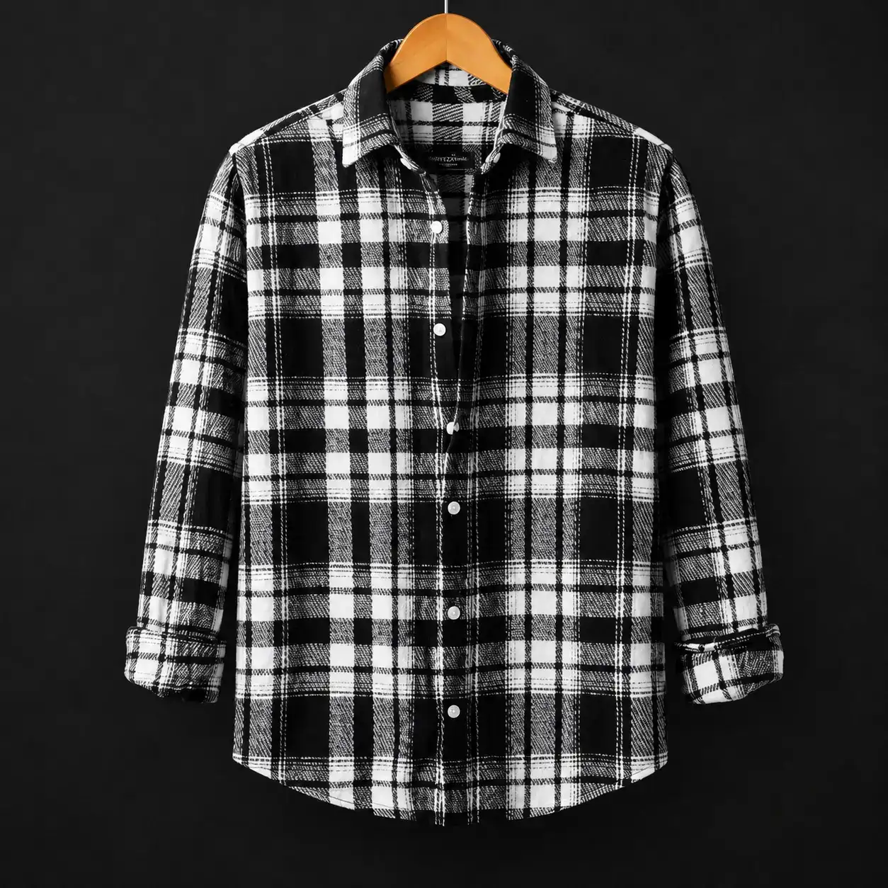 Trendy Light Blue Plaid Casual Wear Shirt - Image 2