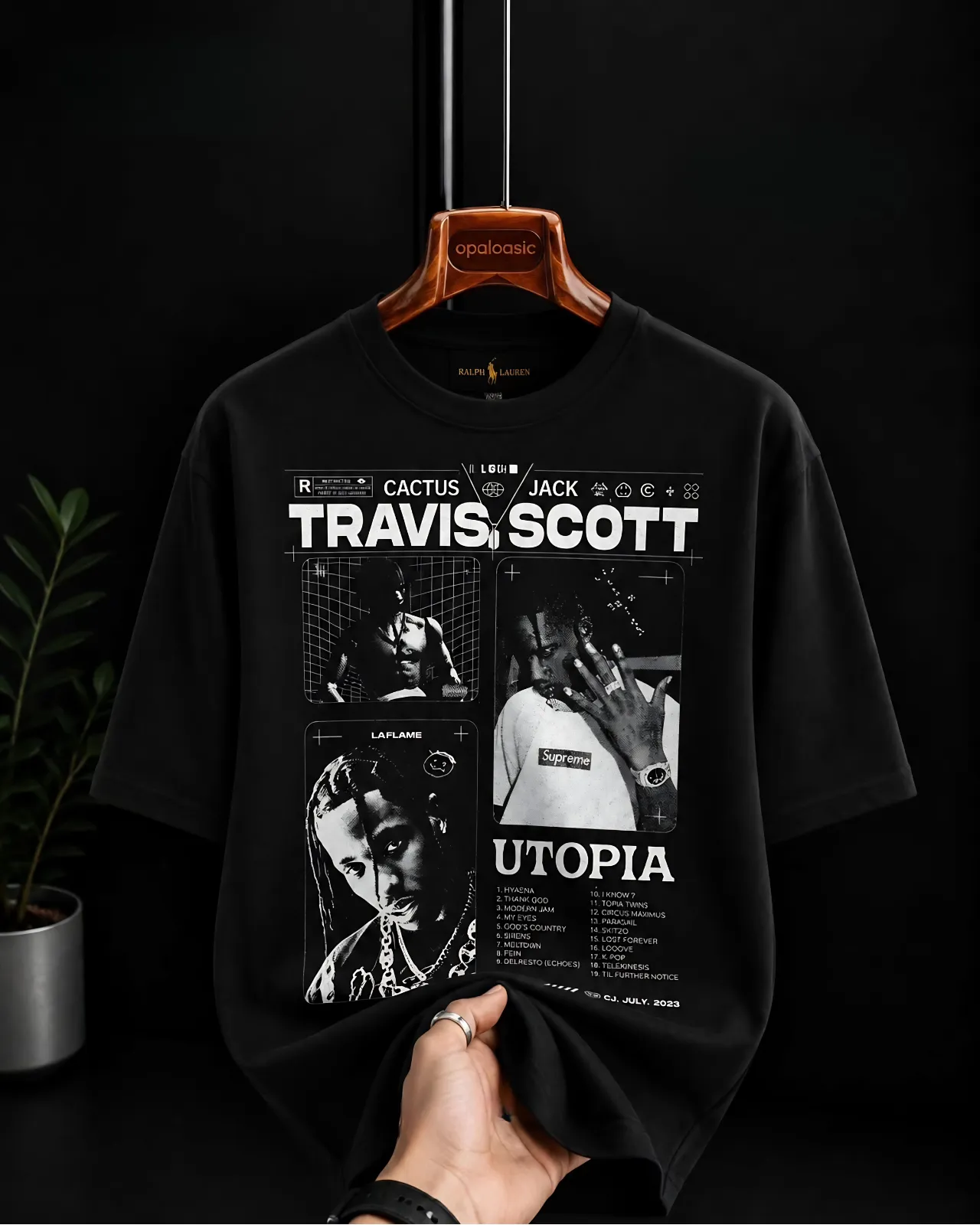 Oversized White Graphic Printed Half Sleeve T-Shirt - Image 4