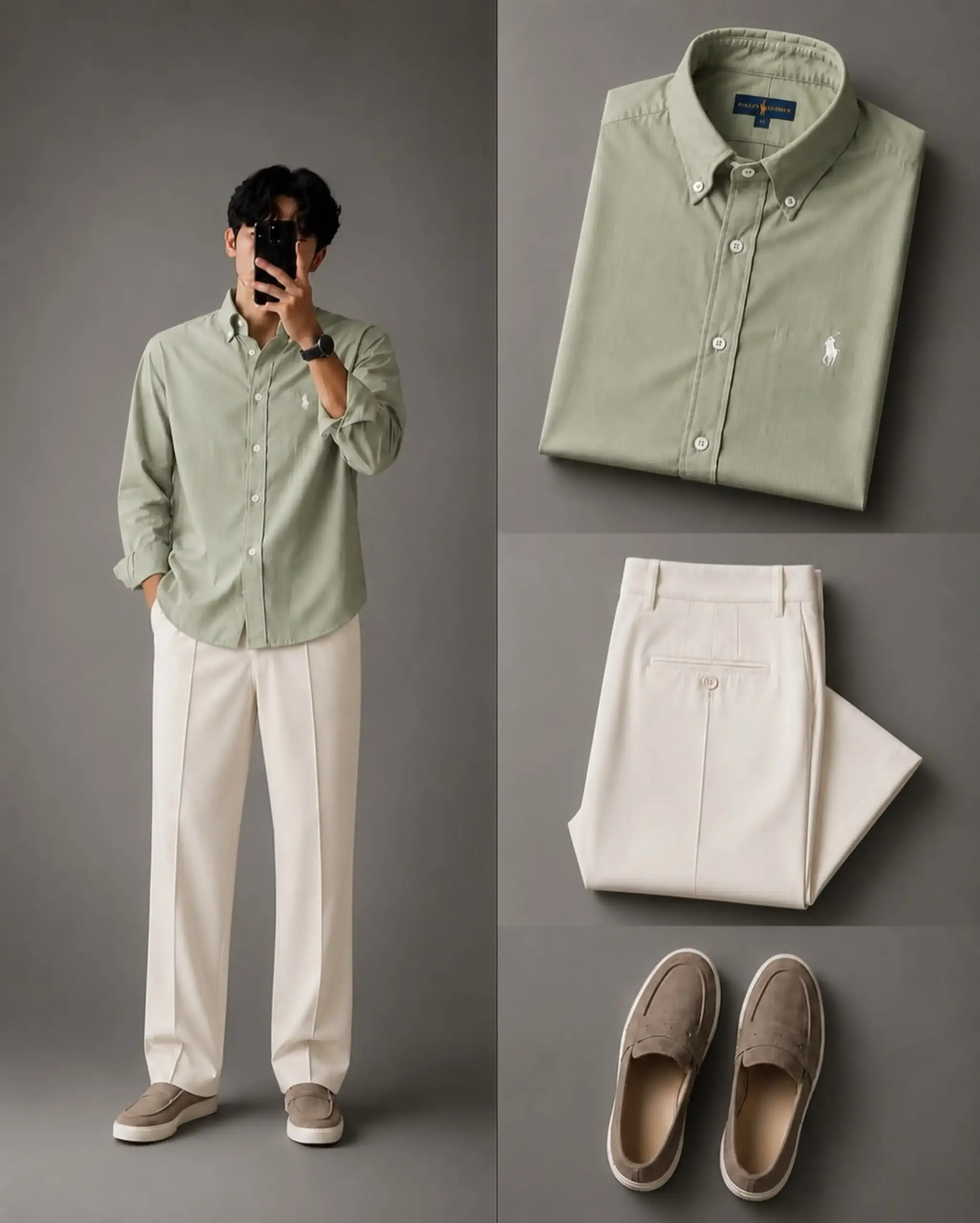 Premium Burgundy Button-Down & Navy Trouser Set - Image 5