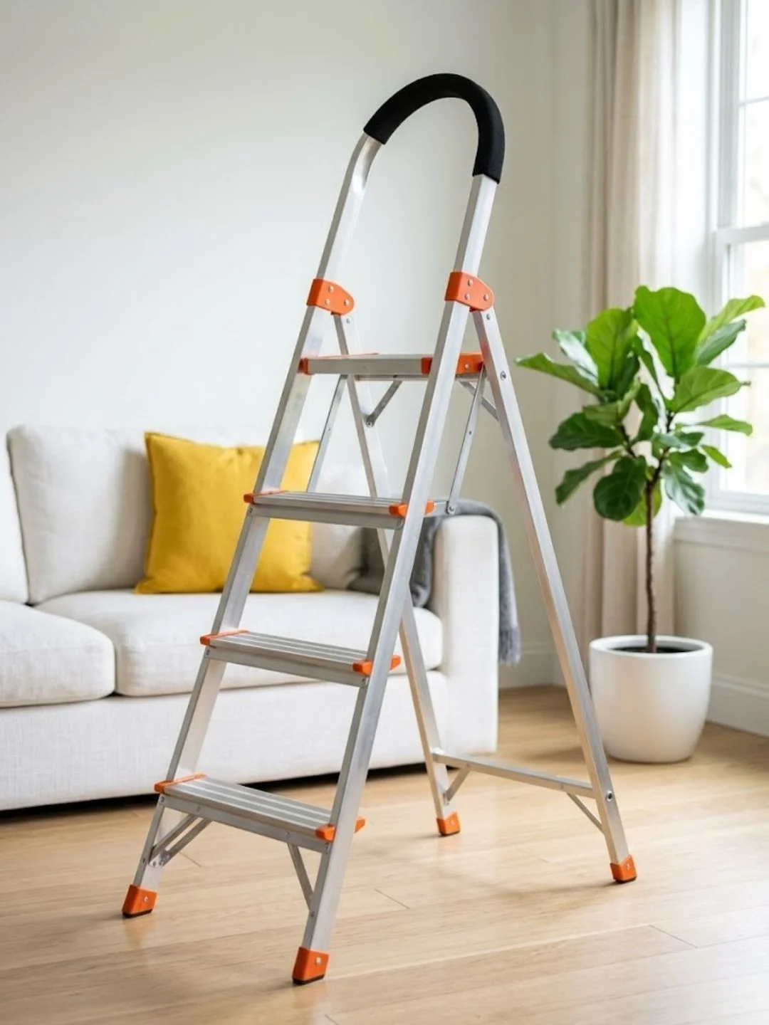 Multi-Functional Foldable Aluminium Step Ladder & Clothes Drying Rack