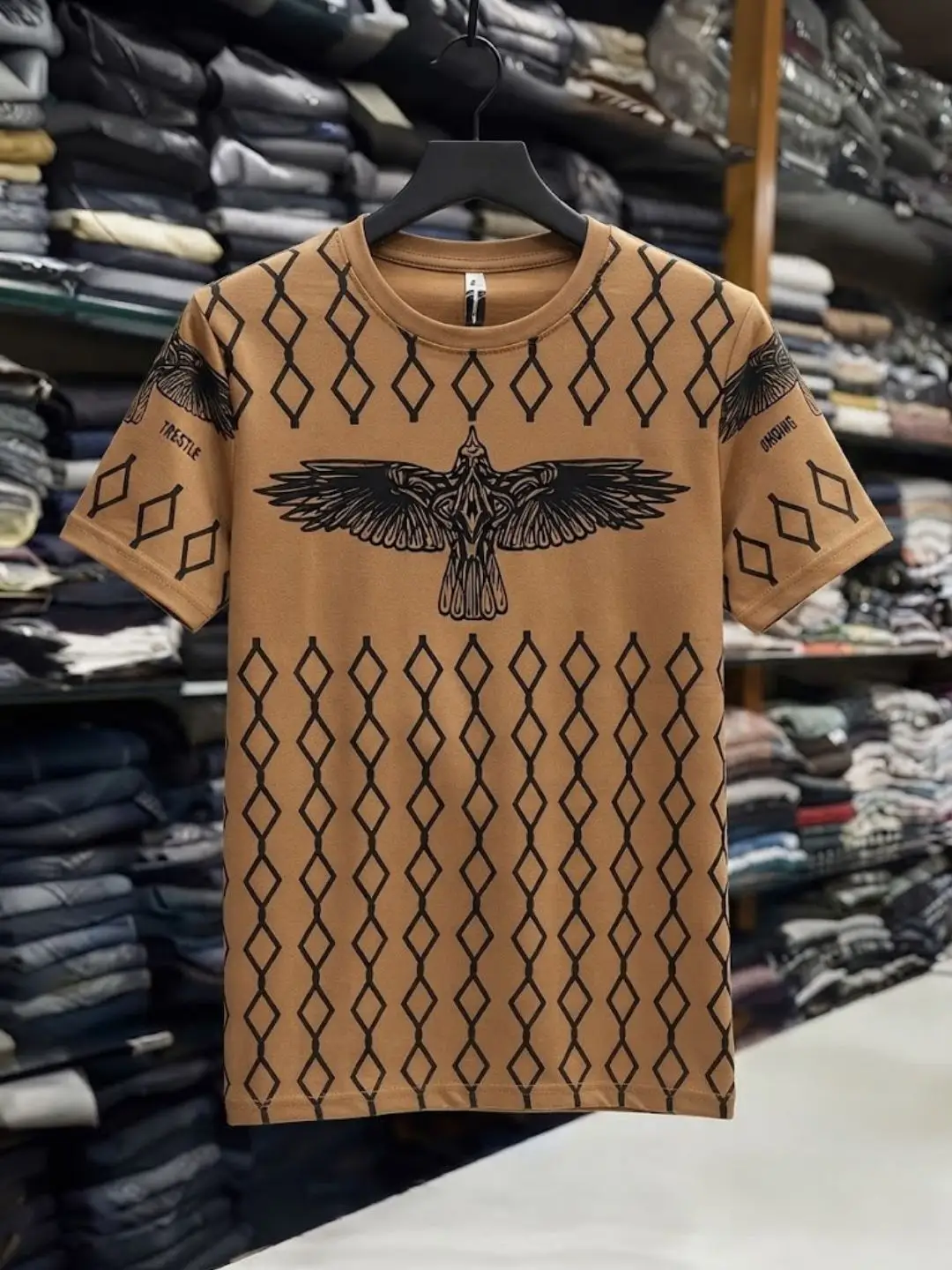 Designer Eagle Motif Graphic T-Shirt Assortment