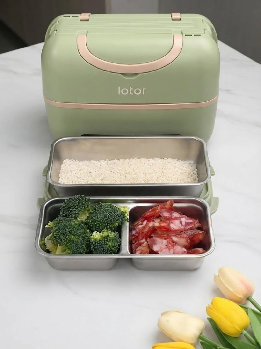 Electric Self-Heating Lunch Box & Multi-Function Food Warmer