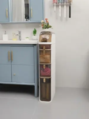 Multi-Functional Narrow Slim Storage Cabinet & Bathroom Organizer
