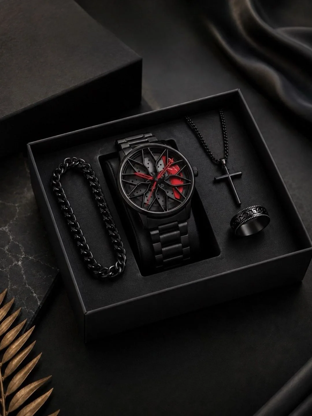 Executive Two-Tone Watch & Luxury Accessory Set - Image 4