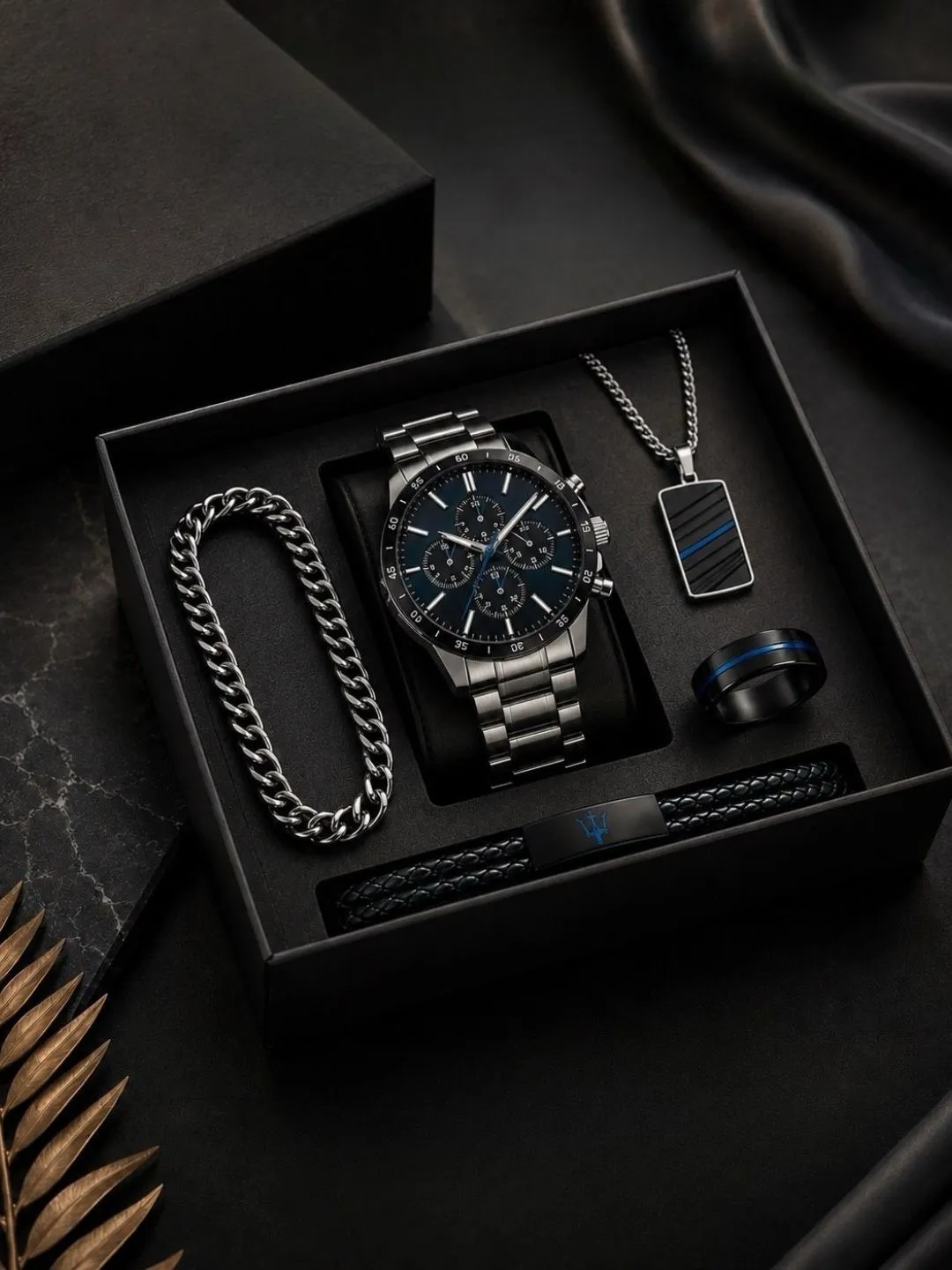 Executive Two-Tone Watch & Luxury Accessory Set - Image 5