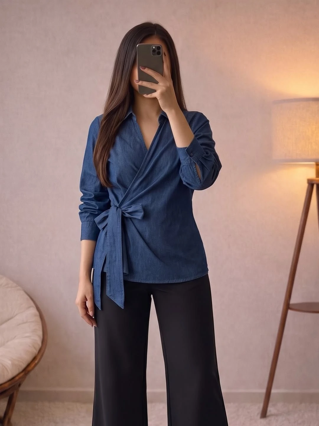 Women Short-Sleeve Side-Knot Top - Image 2