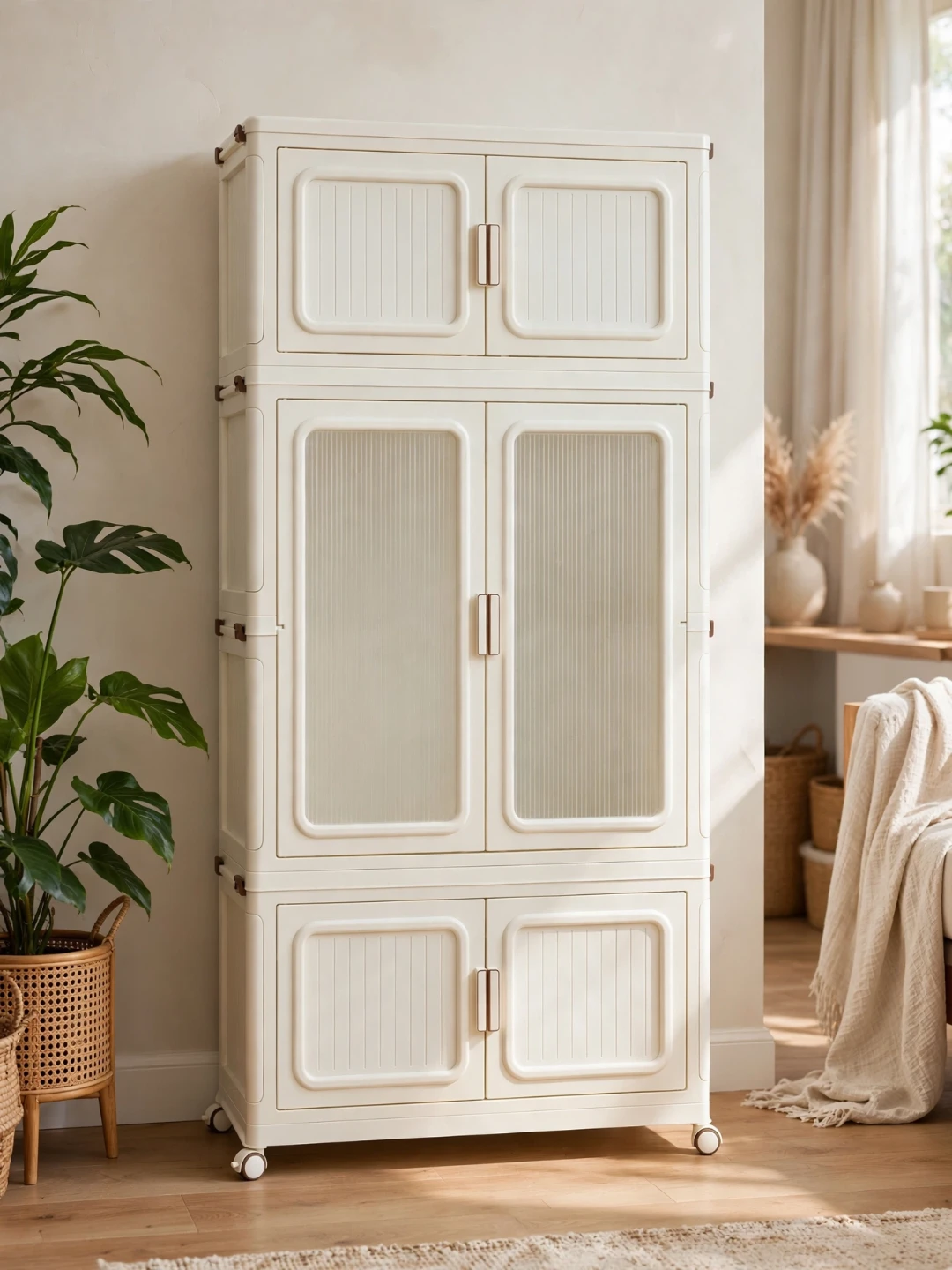 Heavy-Duty Foldable Plastic Wardrobe