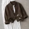 Three-Piece Long-Sleeve Shirt with Inner Layer Tee and Trousers Set