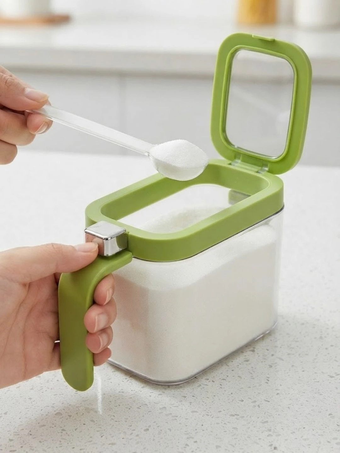 Handheld Seasoning Container with Measuring Spoon - Image 2