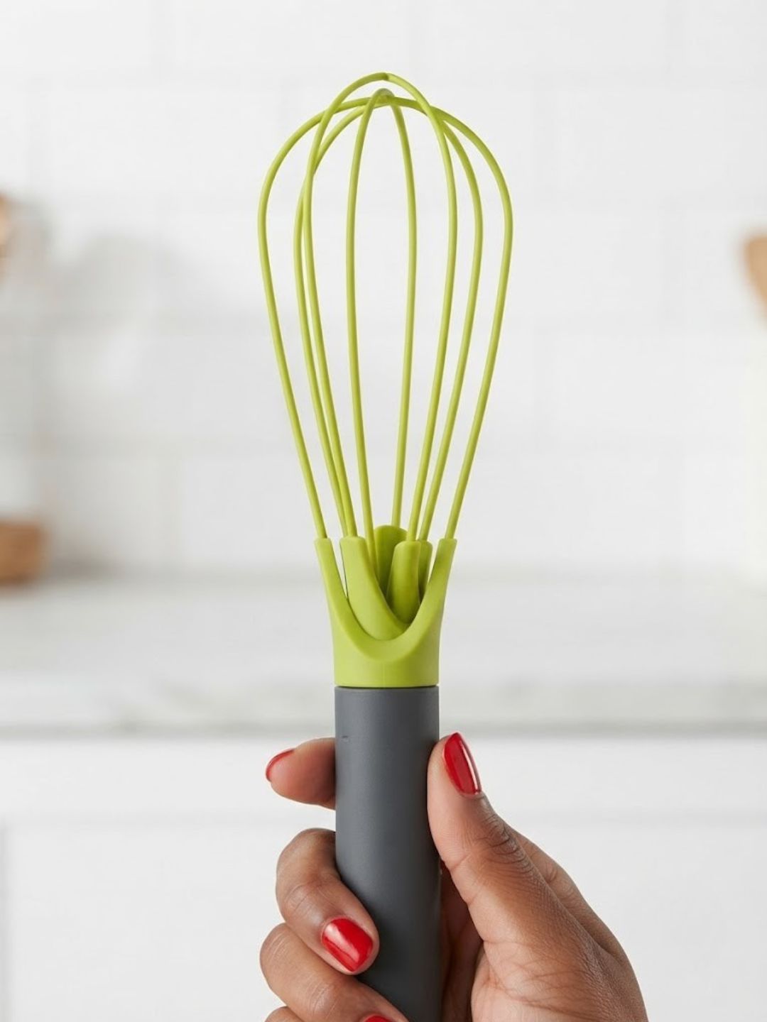 Transformable 2-in-1 Flat and Balloon Kitchen Whisk